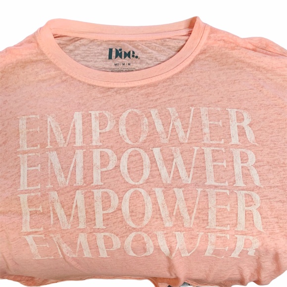 Women's Pink Empower Long Sleeve Graphic T-Shirt M - Picture 6 of 11